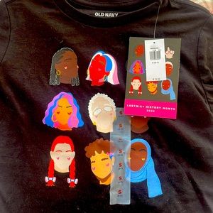 Two shirts size 6-7 girls old navy and one black cat &Jack tank top age 6-7